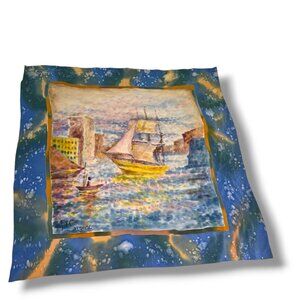 P. Signac square scarf sailboat impressionist 36x36